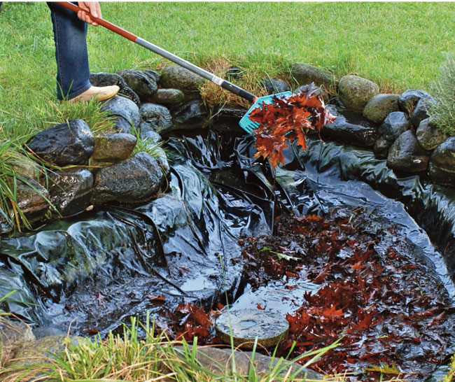 Manutenzione laghetto artificiale fai da te in giardino Giardino con laghetto