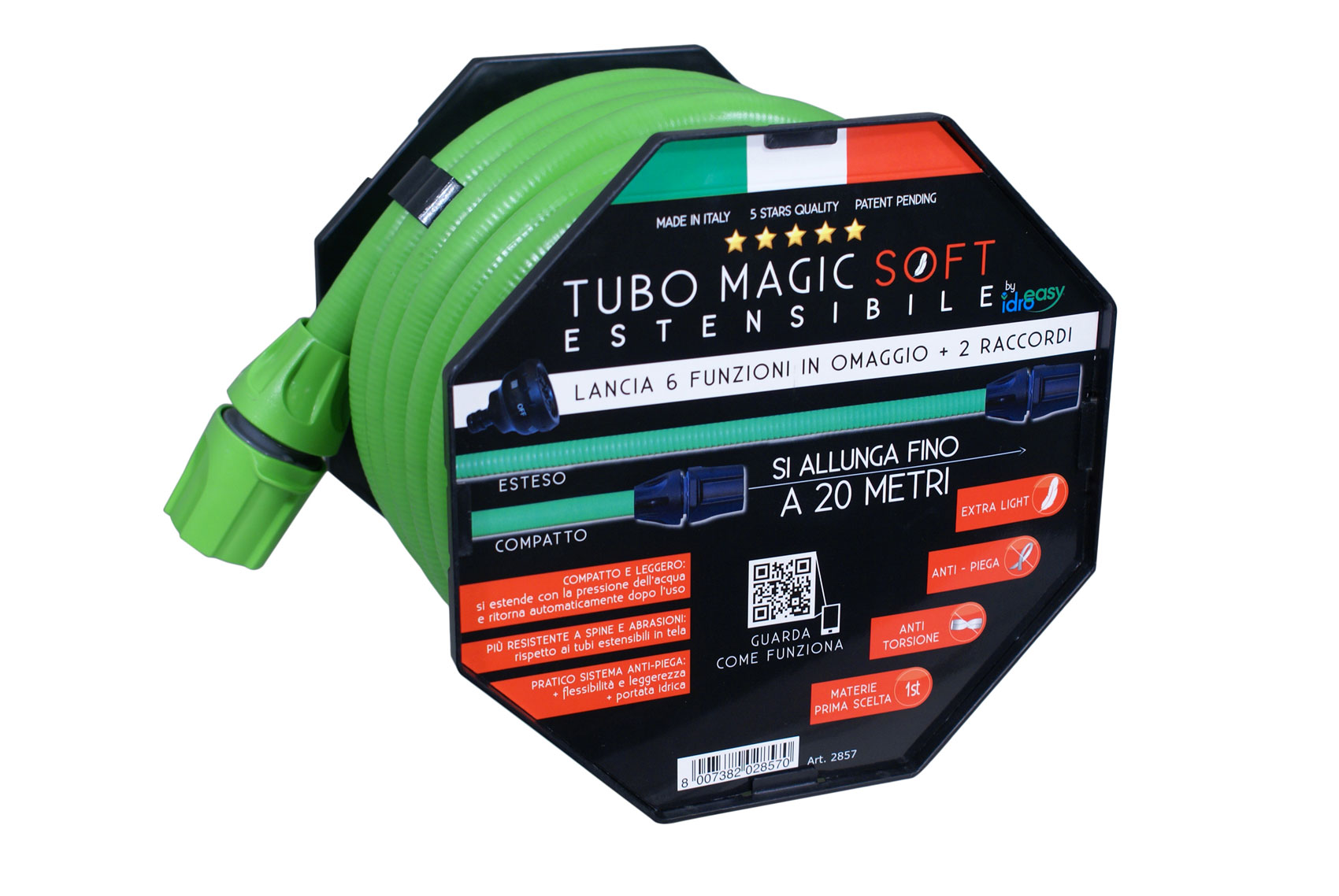 Tubo Magico Allungabile Per Irrigazione 23 Metri – Marca FARNEED, Diametro 3 Cm